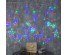 Эл.гирл. "Бахрома" 2.4 х 0.9 м с насадками "Звёзды", IP20, прозр нить, 138 LED,  мульти, 8 реж, 220