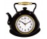 Часы настенные СН 3129 - 001 чайник 27х28,5 см, корпус черный с золотом "Классика" (10)
