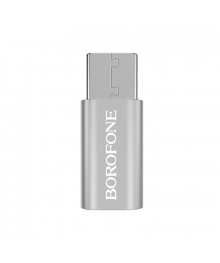 Переходник OTG BOROFONE BV4 (гнездо MicroUSB - штекер Type-C)Востоку. Адаптер Rolsen оптом по низкой цене. Качественные адаптеры оптом со склада в Новосибирске.