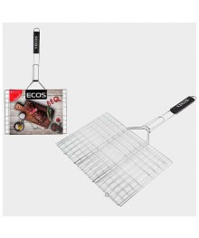 Решетка д/барбекю ECOS RD-104М (6 секций, р-р 35х25х1,5 см, общая длина 60см, хром.)Мангал оптом со склада в Новосибирске. Большой каталог посуды для пикника оптом по низкой цене