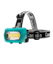Фонарь  Camelion LED 53410 (налоб, аккум 3,7В, зелен, COB, 3 Вт, 3 реж, 3 x AAA, Type-C, бокс