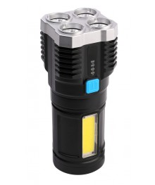 Фонарь  Ultra Flash  LED51525 (фонарь акк 4В, черн., 4LED+COB, 3 Вт, 4 реж, Micro -USB, бокс)
