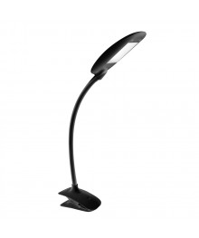 Светильник настол.Camelion KD-832 черный LED(6Вт, сенс., рег.ярк,  230V, на прищепке)том со склада в Новосибирске. Большой каталог настольных светильниковCamelion оптом по низкой цене.