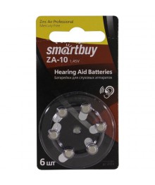 Батарейка для слуховых аппаратов Smartbuy A10-6B (60/3000) (SBZA-A10-6B)