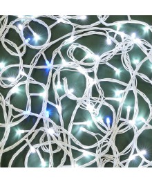 Эл.гирл.  СНОУ БУМ вьюн 20м, 200 LED*белый, мерцание 20LED*синий, ПВХ белый, коннектор, 220Вке. Доставка Барнаул, Кемерово, Томск, Новокузнецк, Горно-Алтайск, Междуреченск, Ленинск-Кузнецкий.