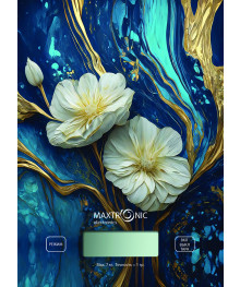 Весы кухонные MAXTRONIC MAX-1033-2 Белые цветы на синем (прямоуг, электронные, 7 кг/1г) 24/уп