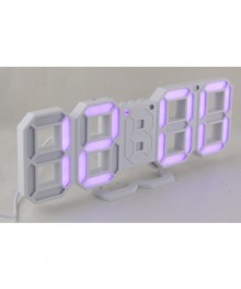 часы настольные VST-883-7 (фиолет цифры) (без блока, питание от USB)стоку. Большой каталог будильников оптом со склада в Новосибирске. Будильники оптом по низкой цене.