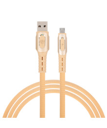 Кабель USB - micro USB BY Экстрим 1м, 3А, Быстрая зарядка QC3.0, ткань, золотистый