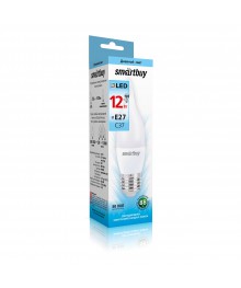 Эл. лампа светодиодная  Smartbuy C37-12W/4000/E27 Свеча на ветру матовая (SBL-C37Can-12-40K-E27)нецк, Ленинск-Кузнецк, Барнаул, Горно-Алтайск, Бийск и др. Большой каталог светодиодных ламп оптом.