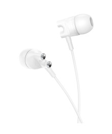 Наушники BOROFONE BM72 вакуумные с микрофоном, 1,2 метра, белый (1000)