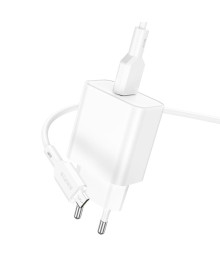 Блок пит USB сетевой  BOROFONE BA72A + кабель Micro USB Белый (1хUSB, QC3.0, 18W, 3А)