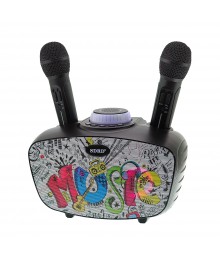 Караоке система SD-314 чёрная (20Вт, BT/FM/USB/TF, аккум, 2 беспр микр)ада. Большой каталог микрофонов для караоке RITMIX, Defender оптом с доставкой по Дальнему Востоку.