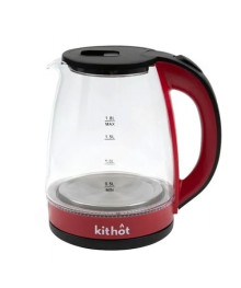 Чайник Kithot EK-1124 красный стекло (1,8 л, 2000Вт, диск)