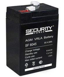 акк  Security Force SF 6045 (аккум-р,6В 4,5Ah) кислотный
