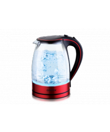 Чайник Centek CT-1009 красный/черный стекло, 1.7л, 2200Вт, внутренняя LED подсветкаирске. Отгрузка в Саха-якутия, Якутск, Кызыл, Улан-Уде, Иркутск, Владивосток, Комсомольск-на-Амуре.