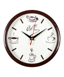 Часы настенные СН 2222 - 275 круг d=22см, корпус коричневый "Coffee" (10)астенные часы оптом с доставкой по Дальнему Востоку. Настенные часы оптом со склада в Новосибирске.