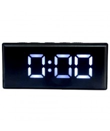 часы настольные  NA-6093/6 (белый)  дата+температ.