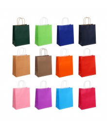 пакет подар бум 42x31x12 см, однотонный, 12 цветов