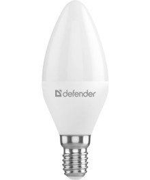 Эл. лампа светодиодная Defender LED-С37 -10W/840/E14(свеча, нейтральный белый)уп.1шт