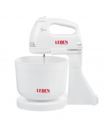 Миксер LEBEN с  пласт. чашей 2л, 100Вт, 7 скоростей, 2 пары насадок