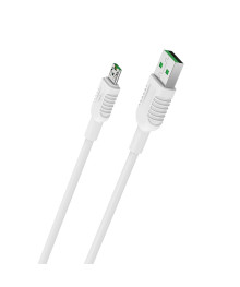 Кабель USB - micro USB BOROFONE BX33 Белый  4A, 1.2м ПВХ