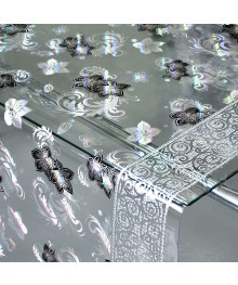 Клеенка GRACE силикон-прозрачная с рис. 1х20 м 0,65 мм Laser LS-4001EКлеёнка оптом