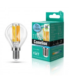 Эл. лампа светодиодная Camelion LED-G45- 12W-FL-/845/E14(Шар 12Вт 220В, аналог Вт) уп.1/10/100