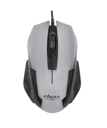 Мышь FORZA проводная Shine 1200DPI,3D, каб. 160см, серебристый