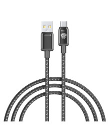 Кабель USB - TYPE C BY ZINC, 36Вт, 1 м, 3A, нейлон, цинк. кон.,чёрныйВостоку. Адаптер Rolsen оптом по низкой цене. Качественные адаптеры оптом со склада в Новосибирске.
