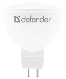 Эл. лампа светодиодная Defender LED-MR16 -8W/865/GU5.3 софит, холодный дневной)уп.1шт