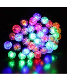 Эл.гирл.  уличная СНОУ БУМ с насадками "Шарики", 10м,100LED, мульти, 8 реж, ПВХ черный, 220В