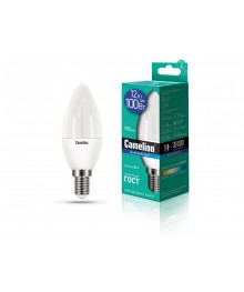 Эл. лампа светодиодная Camelion LED-C35-12W-/865/E14 (Свеча 12Вт 220В, аналог 100Вт) уп.1/10/100нецк, Ленинск-Кузнецк, Барнаул, Горно-Алтайск, Бийск и др. Большой каталог светодиодных ламп оптом.