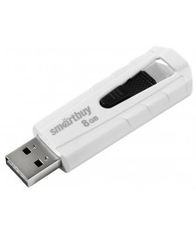 USB2.0 FlashDrives 8Gb Smart Buy  IRON White/Black (SB8GBIR-W)овокузнецк, Горно-Алтайск. Большой каталог флэш карт оптом по низкой цене со склада в Новосибирске.