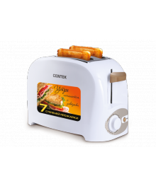 Тостер Centek СТ-1420 белый (750 Вт, 7 у мощн, теплоизолированный корпус, функция отмен)еры оптом со склада в Новосибирске. Большой каталог тостеров оптом с доставкой по Дальнему Востоку.
