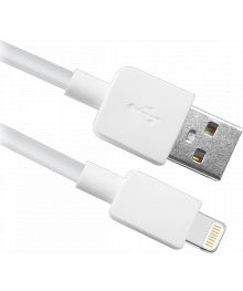 Кабель USB ACH02-01L  AM-Lightning, белый 1м пакет DEFENDERВостоку. Адаптер Rolsen оптом по низкой цене. Качественные адаптеры оптом со склада в Новосибирске.
