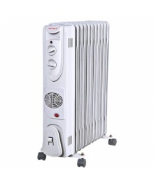 маслянный радиатор SUPRA ORS-11F-2N белый (11 секц 2500W встроенный керамический тепловентилятор)еватели оптом с доставкой. Продажа термовентиляторов оптом в Новосибирске. Сушилки для обуви оптом.