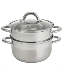Пароварка Webber BE-0210  нерж.сталь d=20*cm, 5 литров, 2 уровня (4) доставкой - Новосибирск, Новокузнецк, Горно-Алтайск. Низкие цены, большой ассортимент посуды оптом