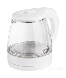 Чайник Homestar HS-1053 (1,2 л.) стекло, пластик белый