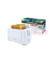Тостер ERGOLUX ELX-ET01-C01 белый (220-240В, 700Вт)еры оптом со склада в Новосибирске. Большой каталог тостеров оптом с доставкой по Дальнему Востоку.