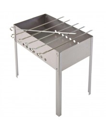 Мангал разборный "Эконом", сталь 0,5мм, 40x25x40см с шампурами, арт.МНГ-14Мангал оптом со склада в Новосибирске. Большой каталог посуды для пикника оптом по низкой цене