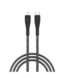 Кабель Type-С - 8pin (iOS Lighting) BY Graphic Type-C-iP, 1м, 2,4А, быстрая зарядка PD 22W, черный