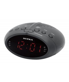 Радиочасы Supra SA-24FM черн (красн дисплей ,  АМ/УКВ+FM,  220В/крона 9V)ог радиочасов Ritmix, Hyundai,Supra, Rolsen оптом по низкой цене. Большой каталог радиочасов оптом.