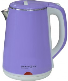 Чайник MAXTRONIC MAX-319A сирень (2л, двойн стенки, колба нерж, диск 1,8кВт) 12/упибирске. Чайник двухслойный оптом - Василиса,  Delta, Казбек, Galaxy, Supra, Irit, Магнит. Доставка