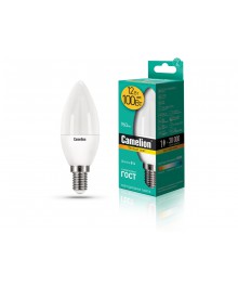 Эл. лампа светодиодная Camelion LED-C35-12W-/830/E14 (Свеча 12Вт 220В, аналог 100Вт) уп.1/10/100нецк, Ленинск-Кузнецк, Барнаул, Горно-Алтайск, Бийск и др. Большой каталог светодиодных ламп оптом.