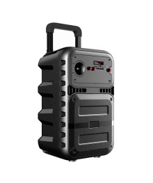 Активная напольная акустика JBK-0808 (чемодан, 15Вт, USB/FM/TF/MIC-6.3мм, караоке, акк, ду)