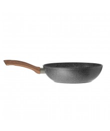 LARA LR01-57-24 Сковорода WOK серия PALERMO ков алюм. 24х7 см, ИНДУКЦИЯ,крышк, толщина 3,3мм