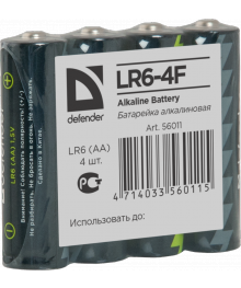 Бат LR6            Defender  в пленке S-4  (24шт)/(720уп)