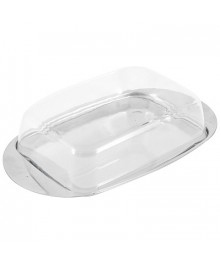 Масленка Mallony OLIATORE из нерж стали с пластик крышкой, р-р 18*11*4 смы для кухни по оптовым ценам. Купить аксессуары для кухни в Новосибирске. Аксессуары для кухни опт.