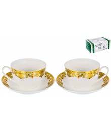 ЭСТЕЛЛА, набор чайный (4) 2 чашки 240мл + 2 блюдца, NEW BONE CHINA, подарочная упаковка 123-16009Чайные наборы оптом с доставкой по России. Купить оптом чайные приборы оптом  с доставкой.