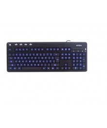 Клавиатура A4TECH KD-126, USB (черный) слим, подсветка, мультимед